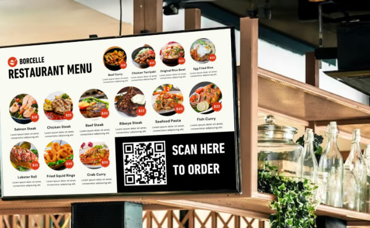 Menu Offering on Digital Signag